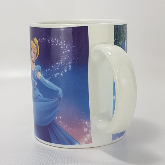 Vintage DISNEY Princess Mug Teacup Cinderella Prince Charming Dancing Swing Blue - Picture 2 of 12